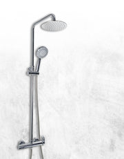 COLONNA DOCCIA TONDA MECCANICA IN OTTONE