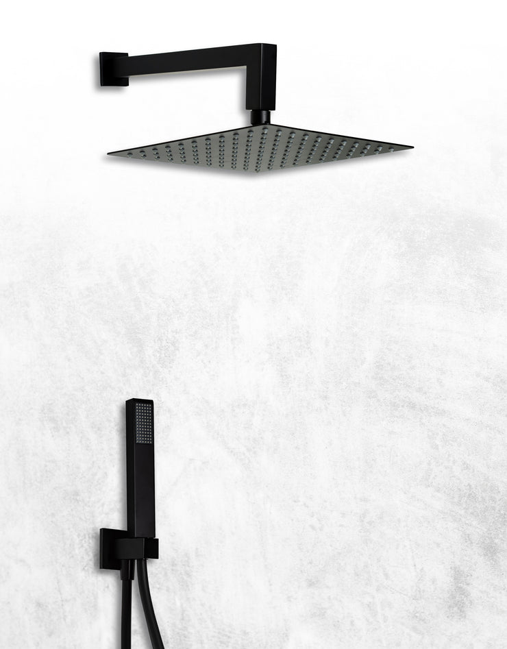 KIT DOCCIA QUADRO NERO OPACO