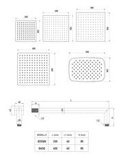 KIT DOCCIA QUADRO CROMATO