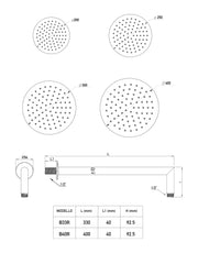ROUND SHOWER KIT WHITE DESIGN 